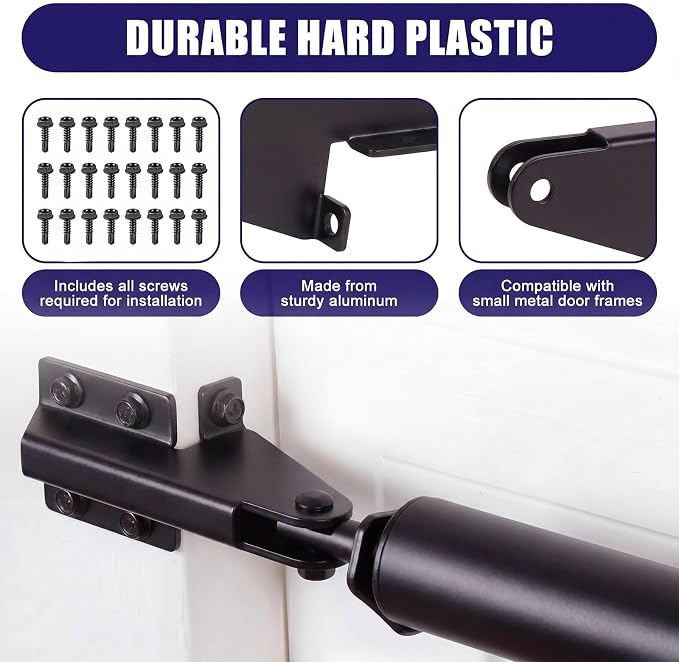 4 Pcs Aluminum Jamb Bracket Aluminum Screen Door Closer Bracket Storm Hardware - Image 3