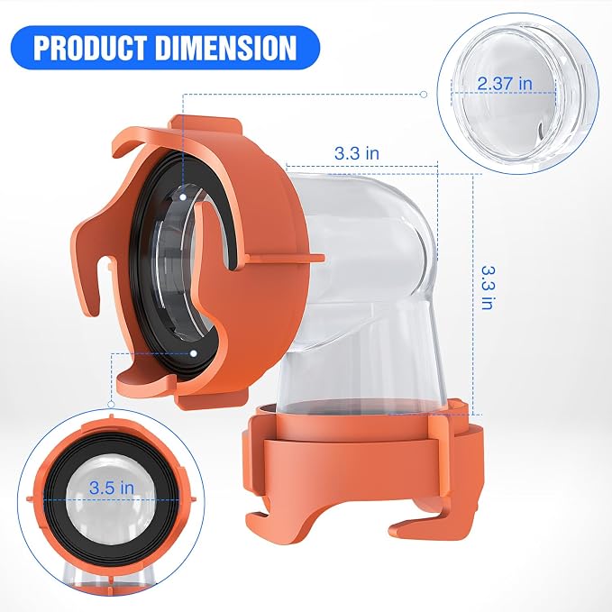 Nilight 90 Degree RV Tote Tank Adapter, Leak-Proof Double Odor-Tight Sealing - Image 2