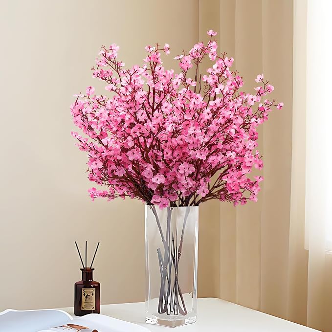 5 Pcs Fake Flowers, Real Touch Babys Breath Artificial Flowers, Full Baby - Image 7