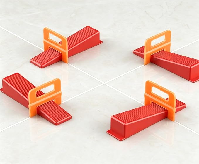 4-in-1 Tile Leveling System Kit, including tile spacers, reusable wedges - Image 6