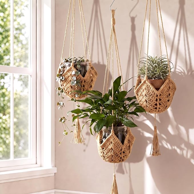 Shappy 3 Pack Boho Macrame Plant Hanger by Shappy