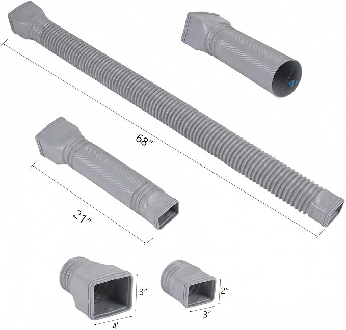 plusgutter Rain Gutter Downspout Extensions Flexible, Drain Downspout Extender - Image 6