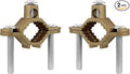 Copper Ground Clamp Set, Includes 2 Pipe/Conduit Clamps | Copper Ground Clamp by Prozwee