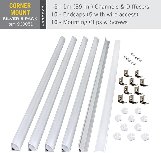 Armacost Lighting LED Tape Light Mounting Channel, Corner Mount - Image 5
