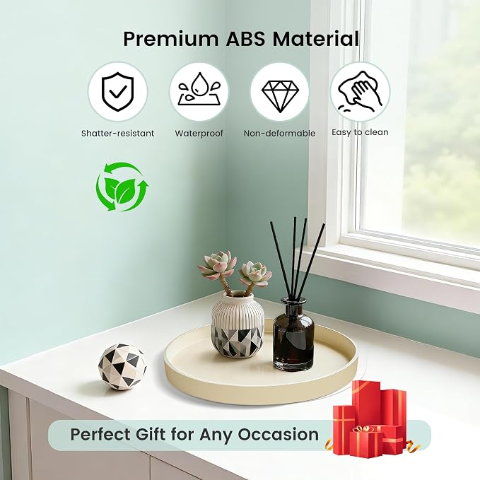 2 Pack 9" Bathroom and Vanity Tray, ABS Bathroom Counter Organizer, Coffee - Image 5