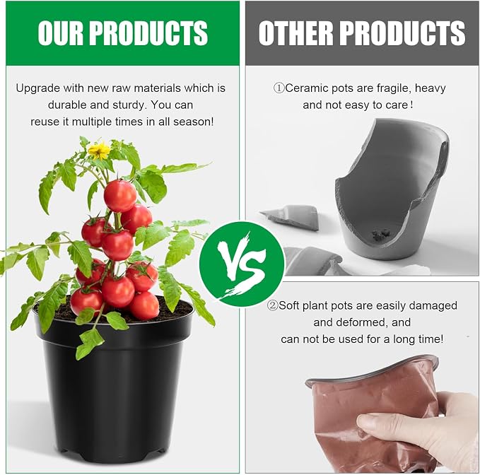RooTrimmer 40 Pack 4 Inch Plant Nursery Pots - Image 4