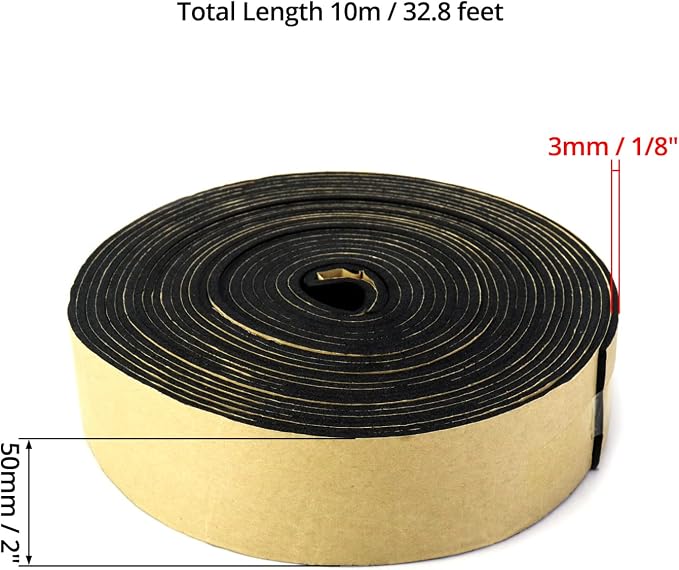 QWORK Foam Pipe Wrap Insulation Tape 2" x 1/8" x 30' – 4 Pack Flexible - Image 2