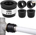 4 Pack 2'' to 1.5'' Cast Iron Hub to PVC Adapter Sewer Pipe Repair Kit Flexible by Innconee
