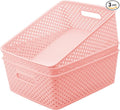 MaxGear 3 Pack Plastic Storage Baskets, Suitable by MaxGear