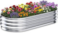 Galvanized Raised Garden Bed Outdoor, 5x2.5x1ft Metal Heavy Duty Planter Boxes by Tegarbed