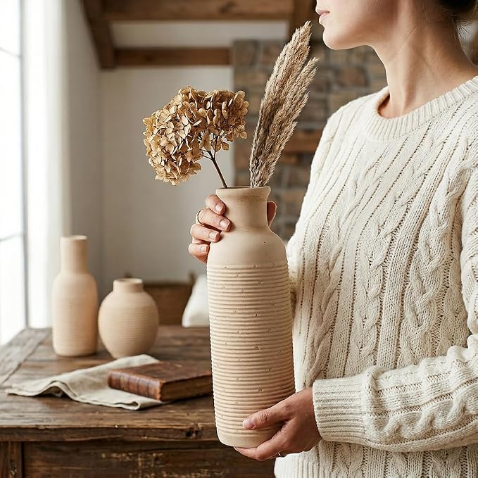 Rustic Farmhouse Vase Set of 3 - Image 4