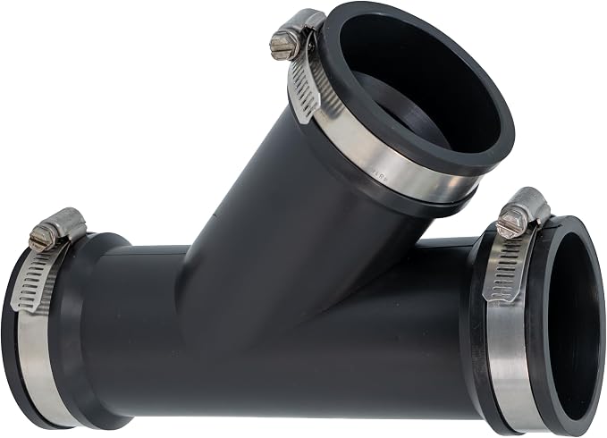 Fernco 2 in. Hub Flexible PVC Wye DWV Pipe Fitting Connector - Image 8