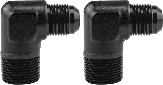EVIL ENERGY 10AN to 3/4" NPT Male 90 Degree Fitting Adapter Aluminum 2PCS by EVILENERGY
