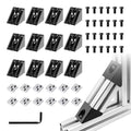 12pcs 4040 45 Degree Inside Corner Angle Support Bracket Black | 40x40 Aluminum by SeekLiny