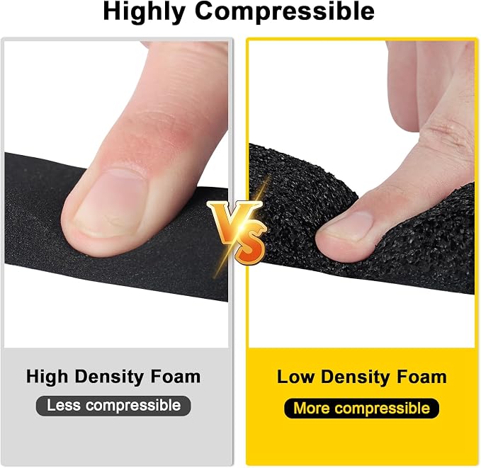 Open Cell AC Window Seal, Maximum Compression, Gap Blocker 1x1/2In | Soft foam - Image 8