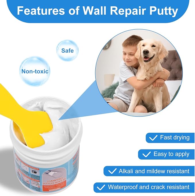 Dry Wall Patch Kits, Aluminum Spackle Wall Repair Patch Kit Fiber Mesh Plate - Image 3