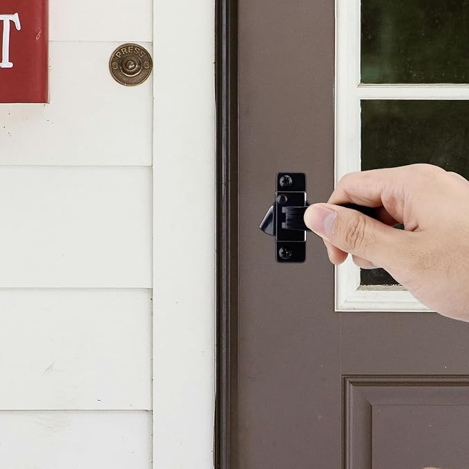 PEUTIER Push Button Storm Door Latch, Heavy Duty Screen Doors Latch | - Image 7