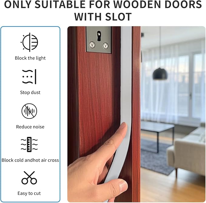 26FT Weather Stripping Door Seal, V-Shaped Q Foam, Door Weather Stripping - Image 5