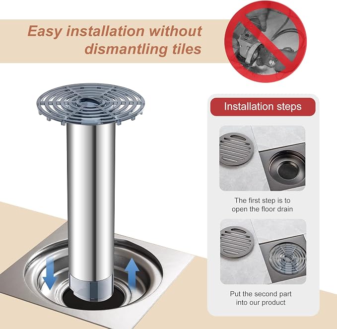 Stainless Steel Extended Anti Odor Floor Drain, Prevent Odor Dispersion in - Image 6