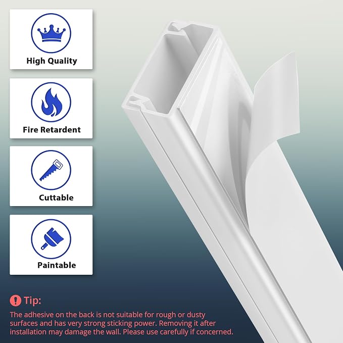 132in Cord Hider Kit, Self-Adhesive Cord Cover - Image 3