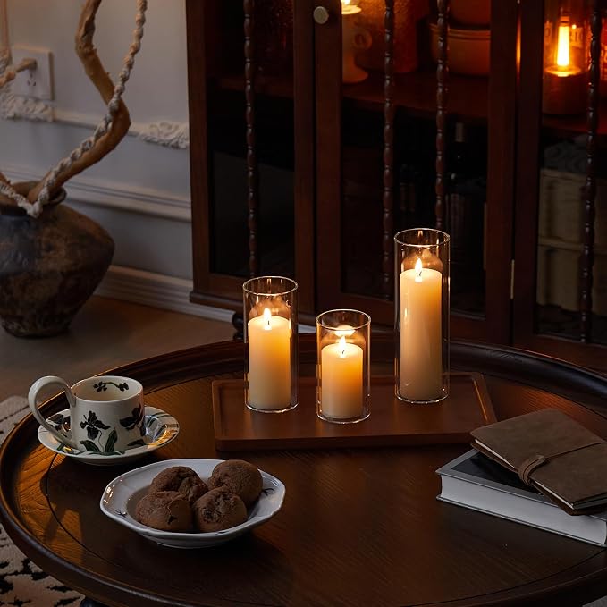 Set of 24 Lvory White Pillar Candles - Image 9
