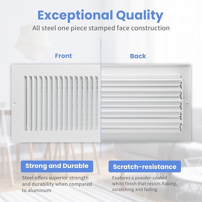 16 x 6 Inch Air Vent Covers for Wall or Ceiling - Image 3