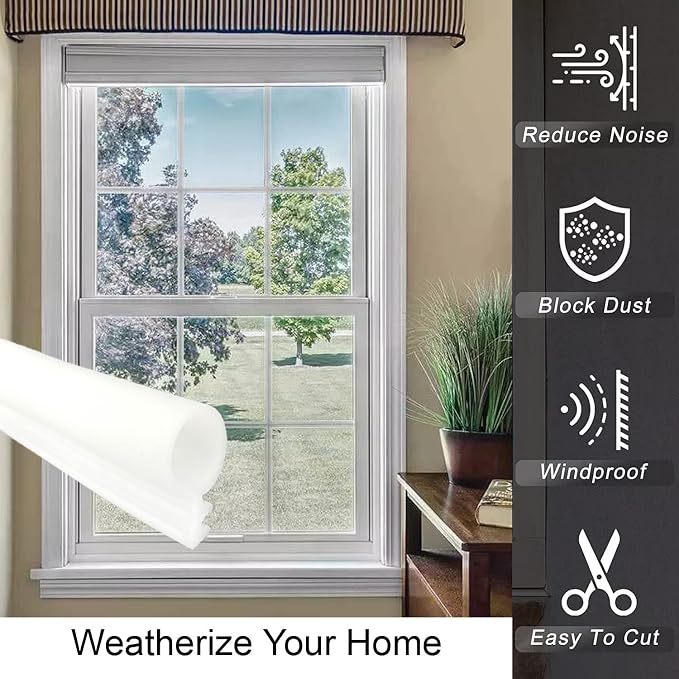 Bubble Kerf Mount Window Weatherstrip Seal 1/4" Bulb, Stiff Kerf Easily Applied - Image 5