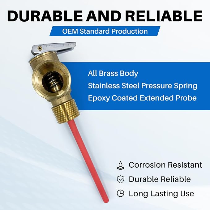 1/2'' Upgrade NPT 210°F 150 PSI Water Heater Relief Valve | - Image 5