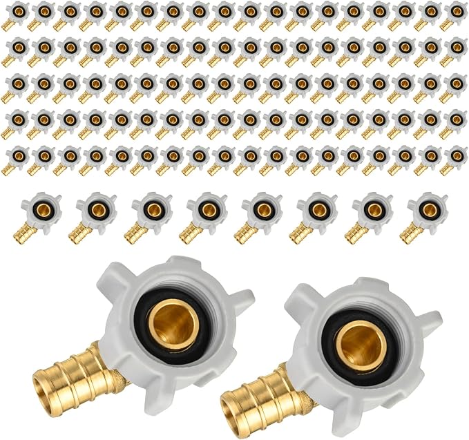 EFIELD 1/2" Pex x 1/2" Female NPT Swivel Elbow | Brass Barb Crimp Fittings by EFIELDPEXTUBING
