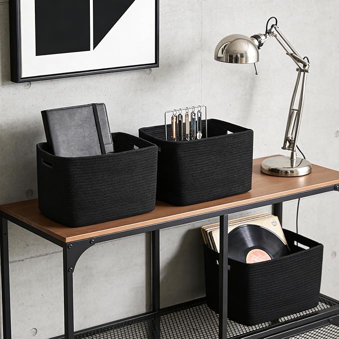 3 Pack Woven Baskets, Storage Baskets - Image 6