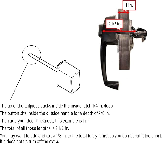 Prime-Line K 5145 Screen & Storm Door Push Button Latch Set, Fits Doors 5/8 - Image 4