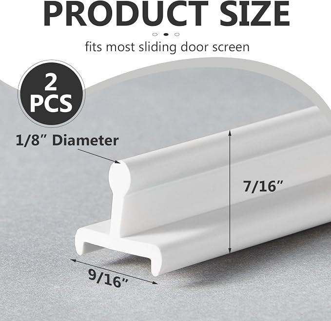 Colingmill 2 Pcs Sliding Screen Door Replacement Track 72 Inch Vinyl Bottom - Image 2