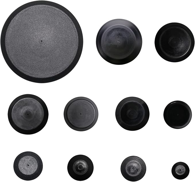 60pcs Flush Mount Black Hole Plug Assortment by Woodzdon