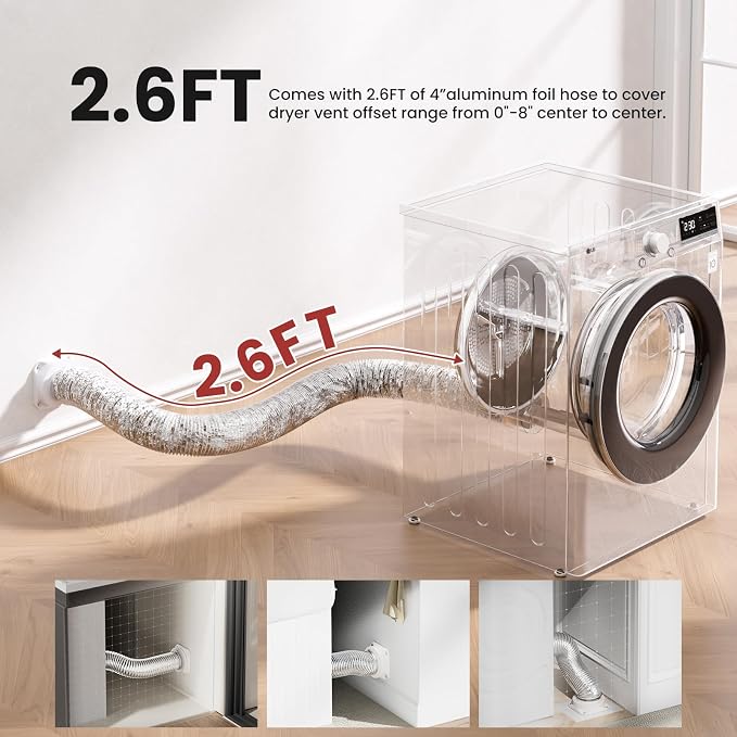 Magnetic Dryer Vent Coupling SDV180 Magnetic Dryer Vent Connector Kit White - Image 4