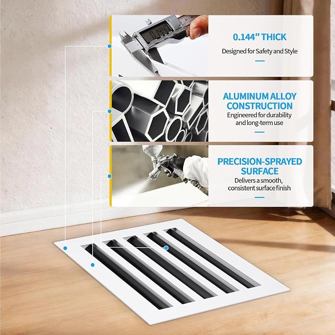 14x10 Modern AC Vent Cover, Decorative Air Vent Register Grille - Image 5