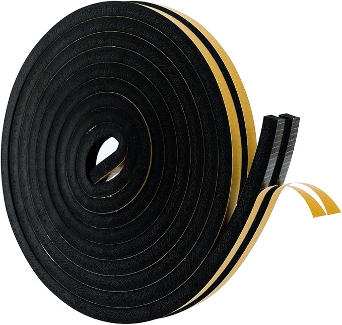 High Density Foam Weather Stripping Door Seal Strip Insulation Tape Roll by DualplexTalvania