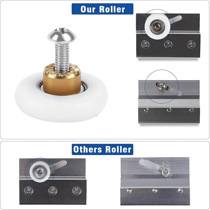 19mm Shower Door Rollers Replacement Part, 304 Stainless Steel Shower Door - Image 4