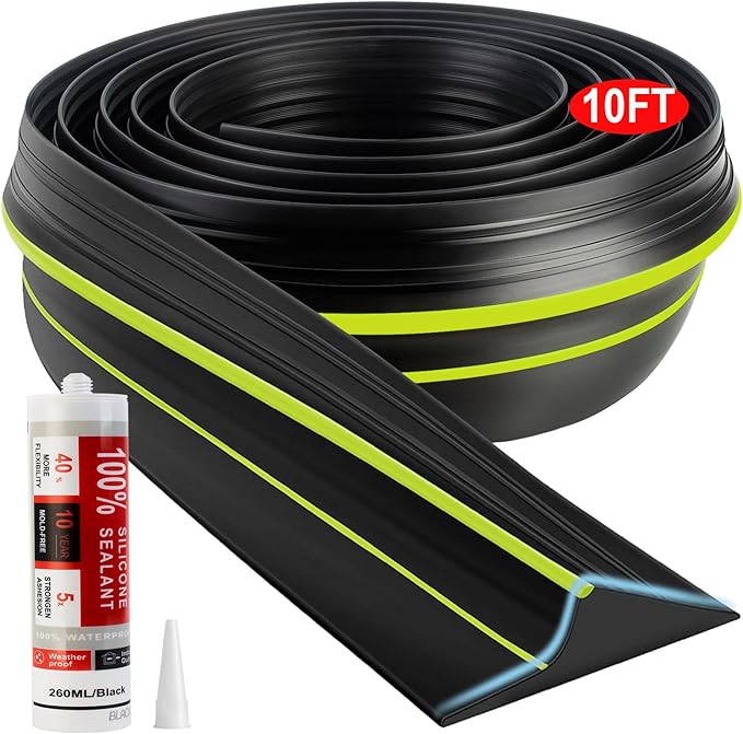 Jin&Bao 10FT Garage Door Threshold Seal Rubber Weather Strip 1 Adhesive | by Jin%26Bao