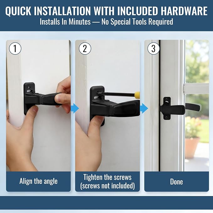 Screen Door Latch Replacement Kit | Replacement Door Handle Hardware, Easy - Image 8
