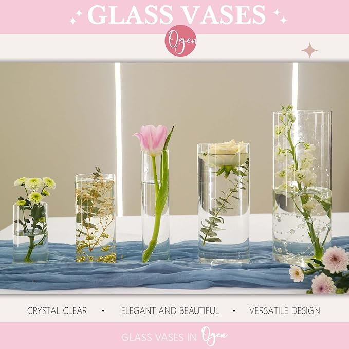 42pcs Glass Vase Cylinder Vases - Image 6