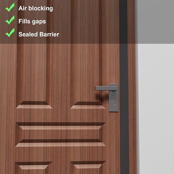 Elvone T-Shaped Weather Stripping Seal, 1.37 in x 20 ft | Flexible door seal - Image 4