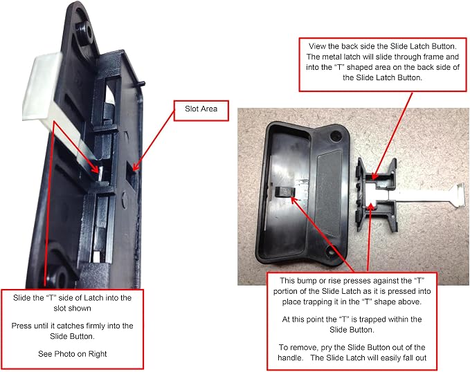 Prime-Line A 168 Black Plastic, Sliding Screen Door Latch and Pull, fits - Image 5
