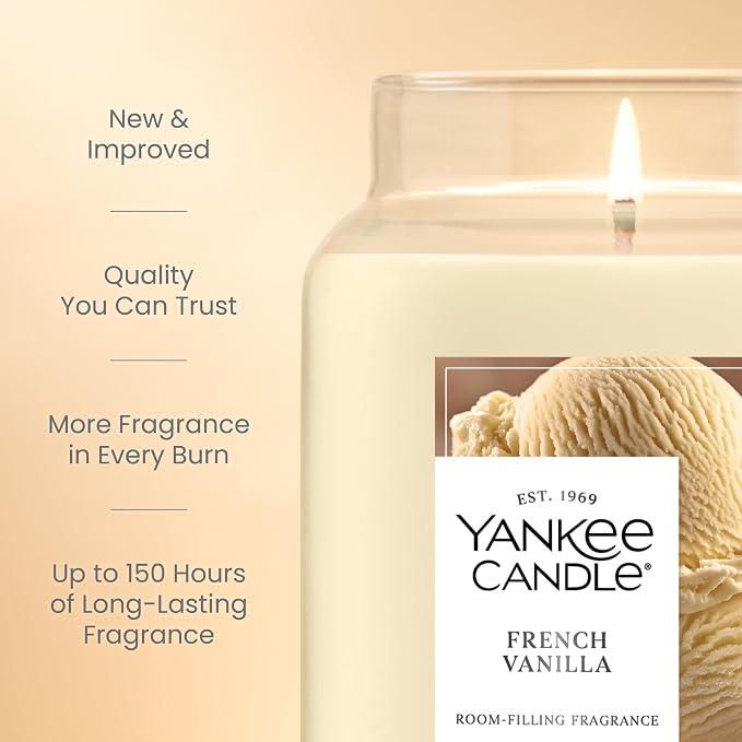 Yankee Candle French Vanilla Scented Candle, 22oz Large Jar - Image 3