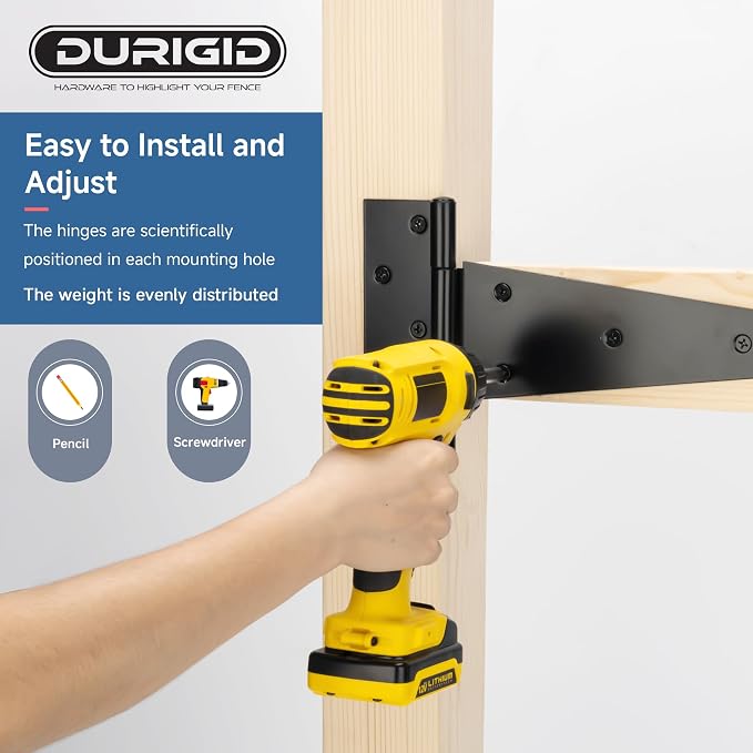 4 Pack 12 Inch T Hinge, Heavy Duty Hinges - Image 5
