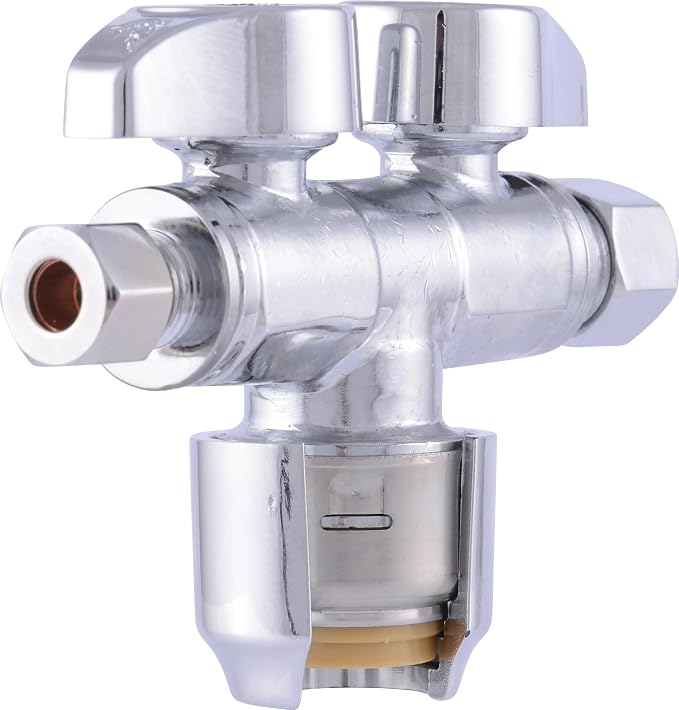 SharkBite Max Dual Shut Off Quarter-Turn Brass Ball Valve, 1/2 Inch Push to by SharkBite