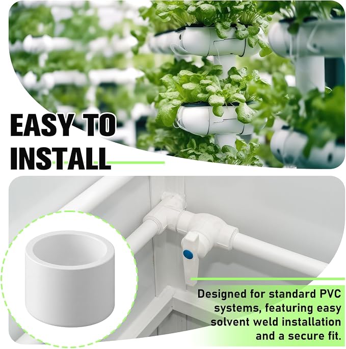 40 Packs 1/2 Inch PVC Pipe End Cap, Fitting 0.84" OD Schedule 40 Furniture Grade - Image 6