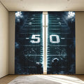 Football Night Art Floral Window Curtains 2 Panels Set, 52 X 84 Inch Polyester by Unknown