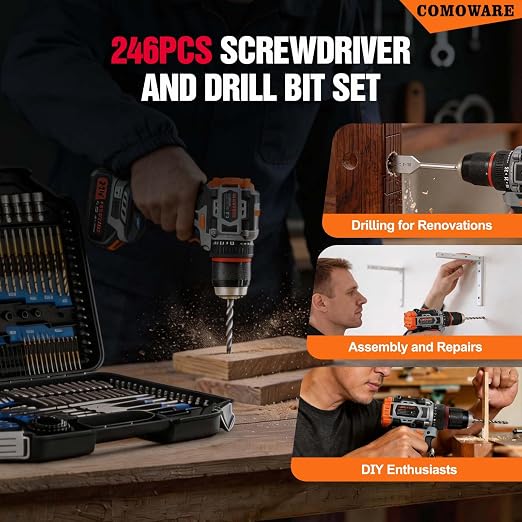 COMOWARE 246 Pcs Drill Bit Set - Image 7