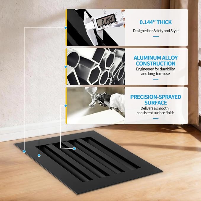 10x8 Modern AC Vent Cover, Decorative Air Vent Register Grille - Image 5