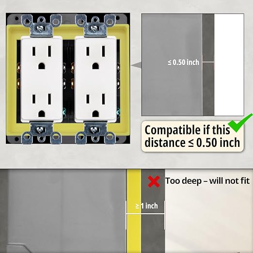 1/2” 2-Gang Receptacle Extender - Image 3